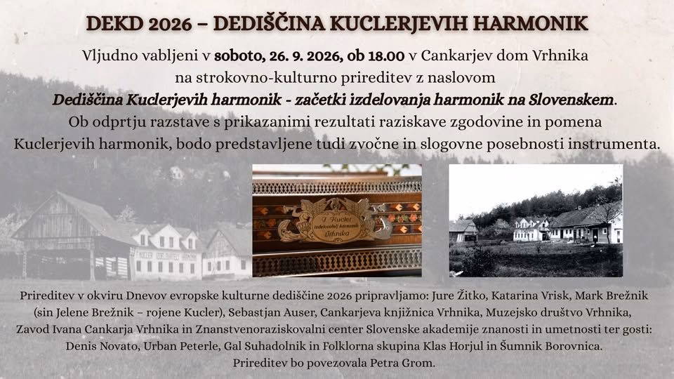 DEKD 2026 – Dediščina Kuclerjevih harmonik