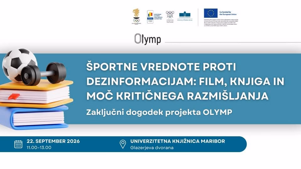 ŠPORTNE VREDNOTE PROTI DEZINFORMACIJAM: Film, knjiga in moč kritičnega razmišljanja